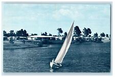 c1960s Boat, Sarasota County's Prestige Community Venice Gardens FL Postcard picture
