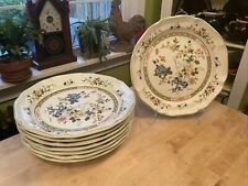 Vintage MIKASA HERITAGE IMARI BOUQUET Lot Of (8) 10 3/4” Dinner Plates picture