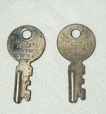 Pair of Vintage Key PRESTO LOCK Co Appx 1-3/8