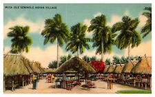postcard Muse Isle Seminole Village Miami Florida A1406 picture
