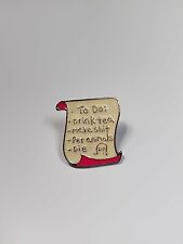 Cartoon To Do List Lapel Pin Humorous  picture