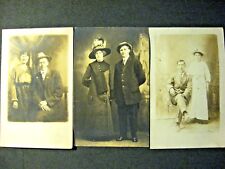 LOT 3 REAL PHOTO postcards 3 couples Black and White picture