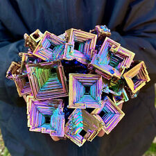 7.8LB Rainbow Bismuth ore Crystal titanium Metal Mineral Specimen point healing picture