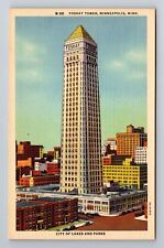 Minneapolis MN-Minnesota, Foshay Tower, Antique Vintage Souvenir Postcard picture