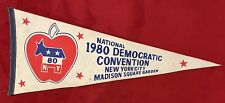 Vintage 1980 Democratic National Convention 29 Inch Pennant MSG New York City picture