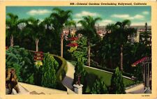 VTG Postcard- 808. ORIENTAL GARDENS HOLLYWOOD, CA. UnPost 1930 picture