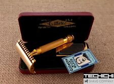 Gillette Ball End New Vintage Three Piece Double Edge Safety Razor - FULL SET picture