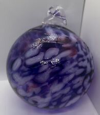 Vintage Violet Christmas Ornament Heavy Blown Art Glass 3.75