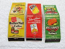 Butter Nut Coffee Reliance Shurfine Coffee Vintage Matchbook Cover Lot Of 3 picture