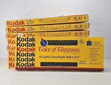 Vtg Kodak Color Of Christmas 25 Indoor Outdoor String Light Set Multi Color (8) picture