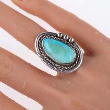 sz5.5 Vintage Navajo sterling and turquoise ring picture