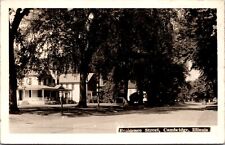 Real Photo Postcard Residence Street in Cambridge, Illinois picture
