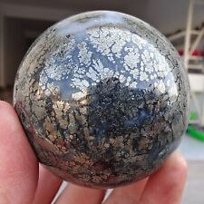 545g New Natural Beauty Pyrite Flower Grow With Agate Sphere Ball Healing W726 picture