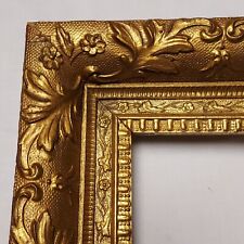 Antique 19th C Ornate Gilt Wood & Gesso Gold Leaf Picture Frame 14.5' X 12.5