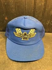 Vintage 1980s Ford Thunderbird Patch Base Ball Cap Blue picture
