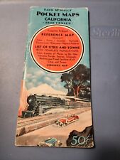 Rand Mc Nally Pocket Maps California 1940 Census Map Book Train & Car Pic RRP41 picture