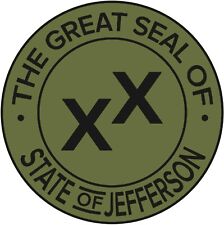State of Jefferson Subdued Shoulder Patch SOJ SOJ51 Hook Back picture