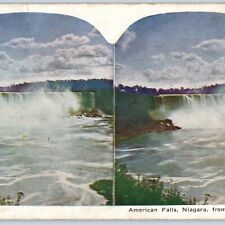 c1900s American Niagara Falls Sears Sample Stereo Card Antique Litho Photo V14 picture