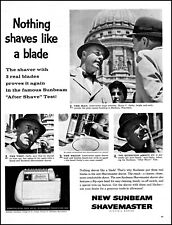 1961 Byron Ostby Madison Wisconsin Sunbeam shaver vintage photo print ad L11 picture