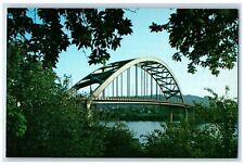 1982 Scenic Fort Henery Bridge Wheeling West Virginia Vintage Antique Postcard picture