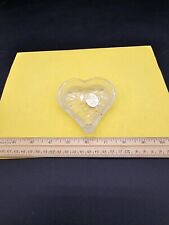 Vintage Tiara Clear Heart Sandwich Indiana Glass Trinket Nut Dish picture