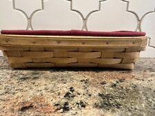 Vtg Longaberger Basket 11 Inch Long W Cover And Protector picture