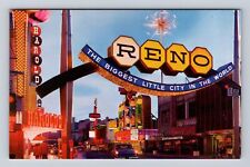 Reno NV-Nevada, Reno Arch, Antique Vintage Souvenir Postcard picture