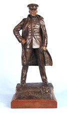 USMC US MARINE STATUE FIRST TO FIGHT BONDED BRONZE SCULPTURE by JOHN CHALK 1997 picture