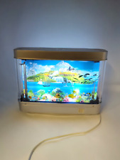 Vintage Aquarium Motion Lamp Rotating Artificial Tropical Fish Lighthouse Ships picture