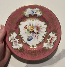 Antique Coalport Plates Old Period 1800-1830 Hand Painted Pink & Gold 6919 #8 picture