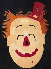 Original Felix Alder Clown Cut Construction Paper Face Circus Art c1950's-60's  picture