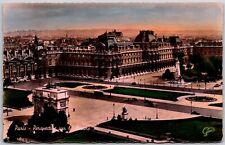 Perspective Sur Le Louvre Paris France Panorama Buildings & Grounds Postcard picture