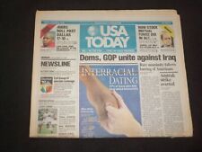 1997 NOVEMBER 3 USA TODAY NEWSPAPER - DEMS, GOP UNITE AGAINST IRAQ - NP 7883 picture