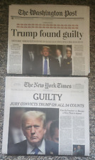 New York Times  & Washington Post Trump Guilty May 31,2024 MailedFlat inPLASTIC picture
