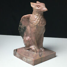 195g Natural Crystal .PINK & BLACK  RHODONITE. Hand-carved.The Exquisite Griffin picture