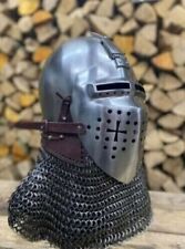 Helmet 16 Gauge Steel Medieval Roa Bascinet Helmet SCA Knight Armor Chainmail picture