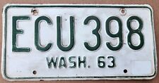 Vintage 1963 Washington State ECU 398 Green and White picture