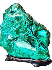 Massive Polished Malachite Specimen With Custom Stand - 23.8 Lbs. picture