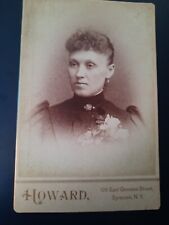 Cabinet Card Antique Photo Woman Late 1890s Syracuse, NY Howard Photography picture