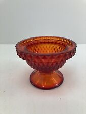 Vintage Viking Red Amberina Diamond Point Fairy Lamp BASE ONLY picture