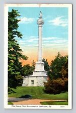 Lexington KY-Kentucky, The Henry Clay Monument Vintage Souvenir Postcard picture