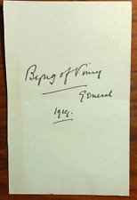 Field Marshal Julian Hedworth George Byng (1862-1935) Signed Inscribed Page 1919 picture