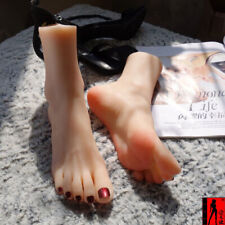 1 Pair Lifesize Silicone Feet Model Simulation Replica Women Foot Display #EU35 picture