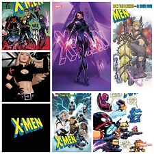 X-Men #1 Set Of 7 Momoko Campbell Skottie Negative Logo PRESALE 7/10 Marvel 2024 picture