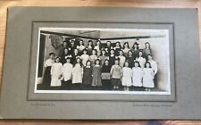 1921 Cabinet Card Photo Pentrepoeth Girls School Group 34x19cm picture