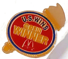 McDonald's 1988 U.S. WIN CREW WINNER FLAME Lapel Pin (080823) picture