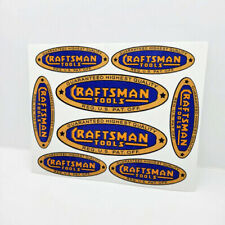 CRAFTSMAN TOOLS 1930's Vintage Style DECALS, 2 Inch & 3 Inch, Vinyl STICKERS picture