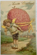 Postcard Easter Greetings with Angel ~1907 picture