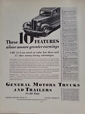 1935 General Motors Trucks and Trailers  Fortune Mag Print Ad Art Deco picture