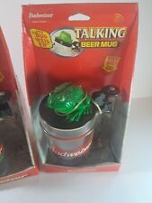 Vintage 1997 Budweiser Talking Beer Mugs Frog and Lizards Never been open  picture
